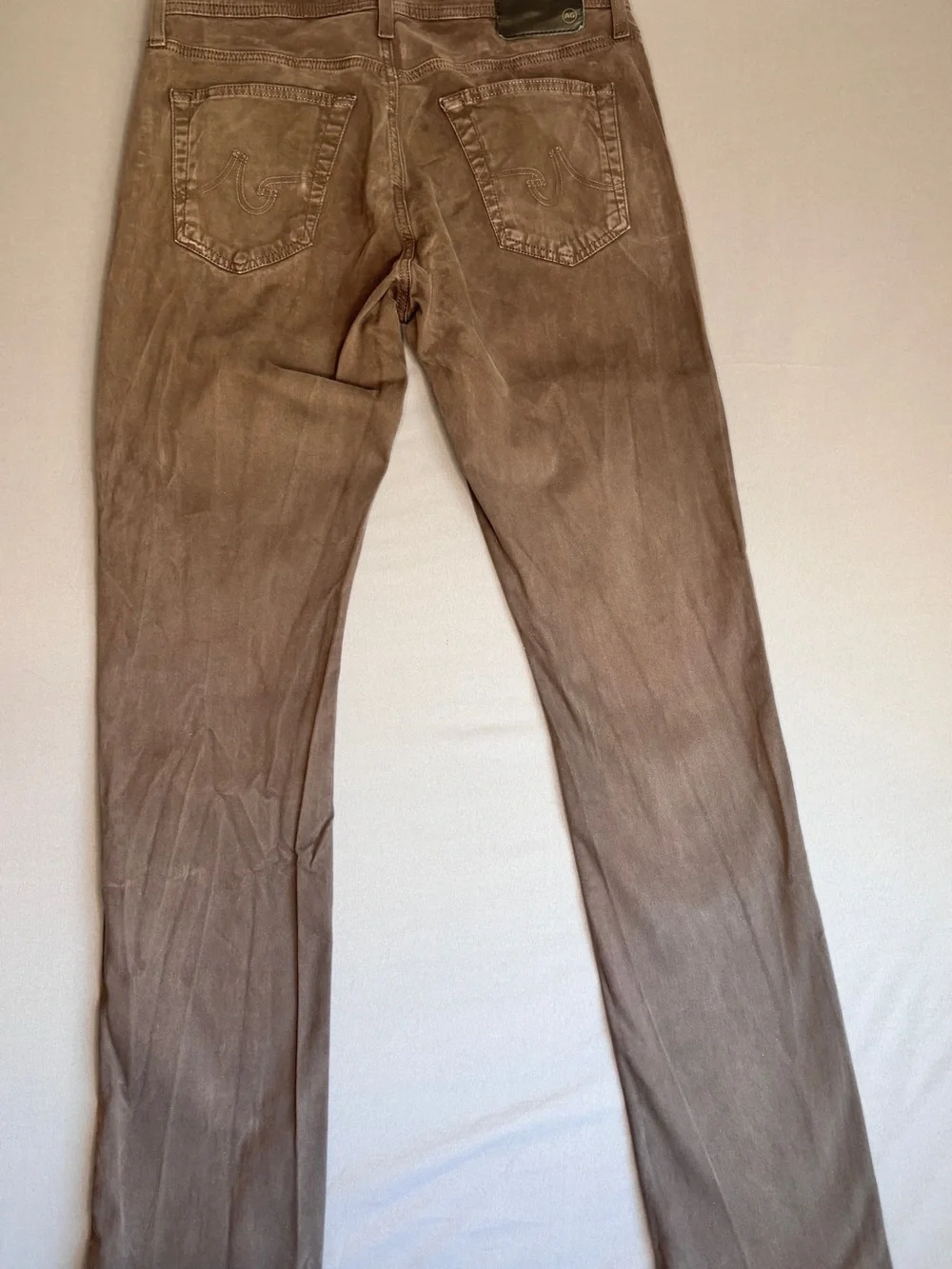 AG Adriano Goldschmied Everett Slim Straight Brown Jeans Men's 32x34 Stretch